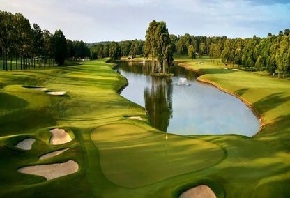 Rolling green hills surrounding the Pleasant Valley Country Club